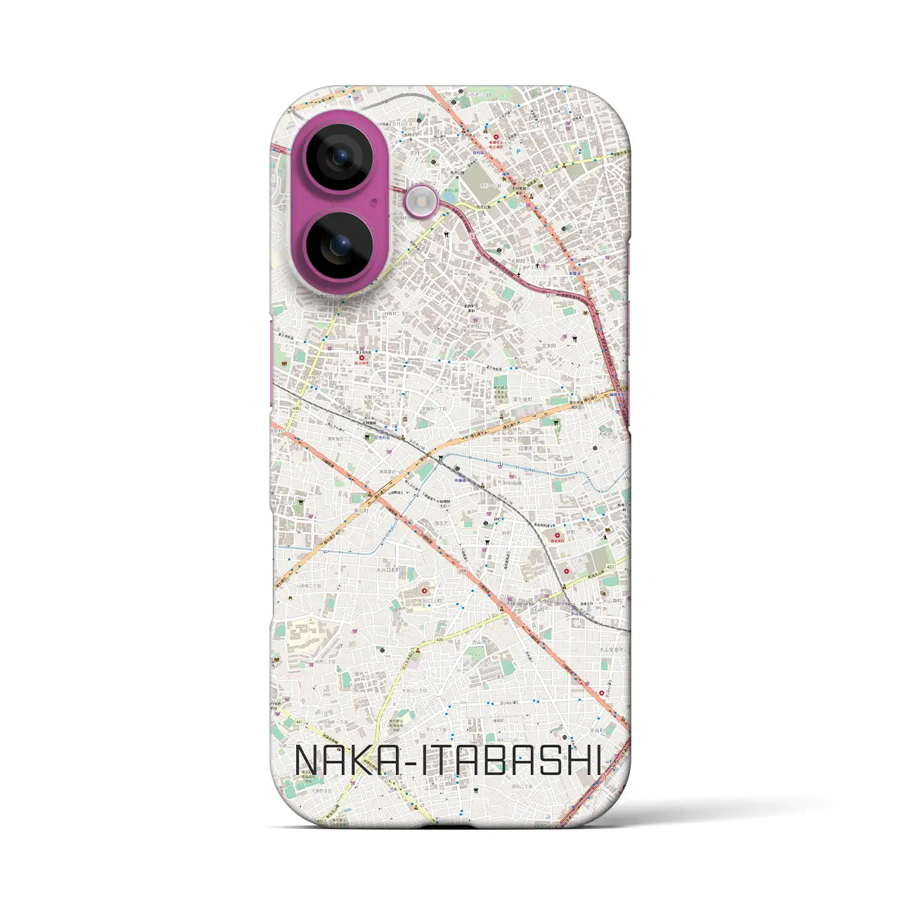 【中板橋(東京都)】地図柄iPhoneケース(バックカバータイプ)
