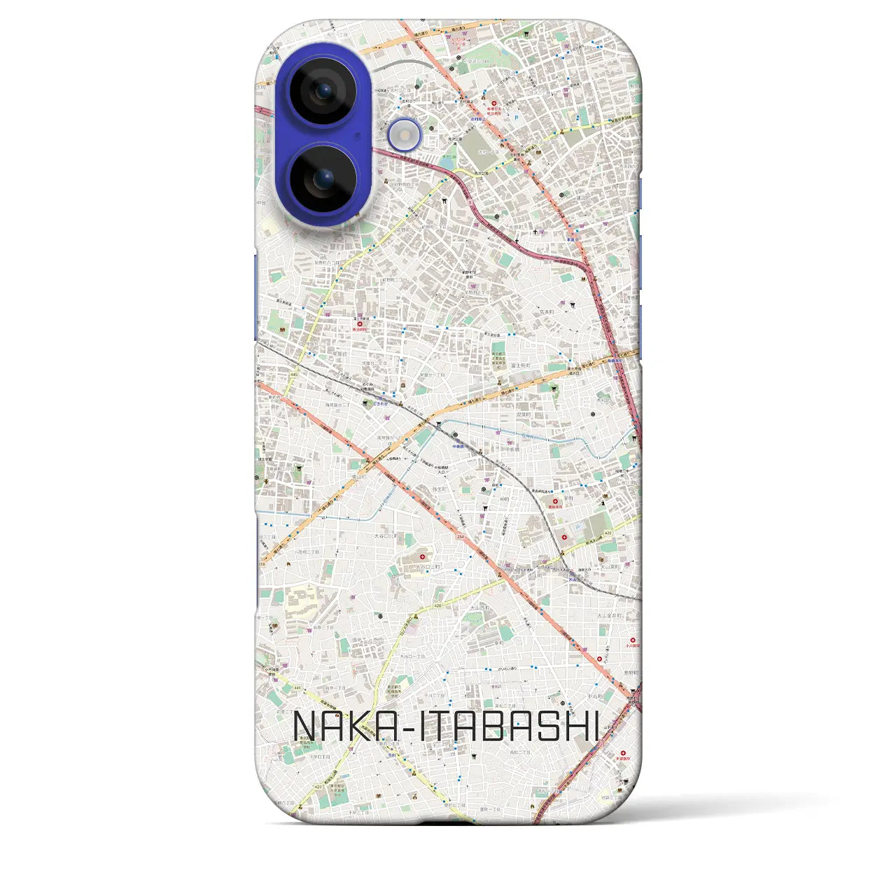 【中板橋(東京都)】地図柄iPhoneケース(バックカバータイプ)ナチュラル・iPhone 16 Pro Max 用