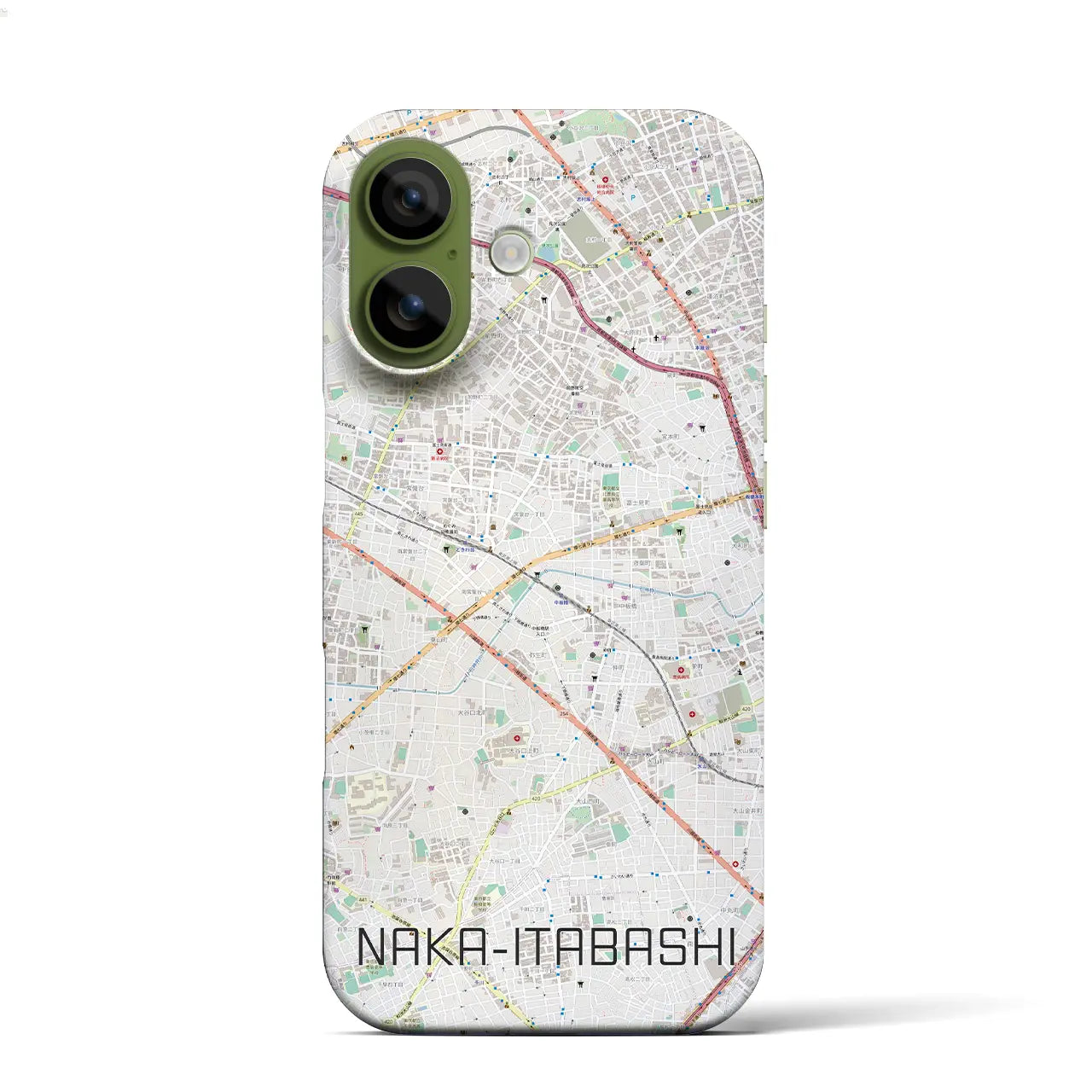 【中板橋(東京都)】地図柄iPhoneケース(バックカバータイプ)