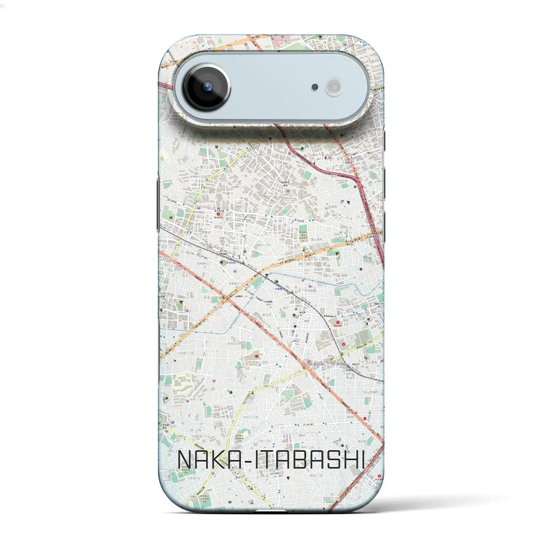 【中板橋(東京都)】地図柄iPhoneケース(バックカバータイプ)ナチュラル・iPhone 17 Pro Max 用