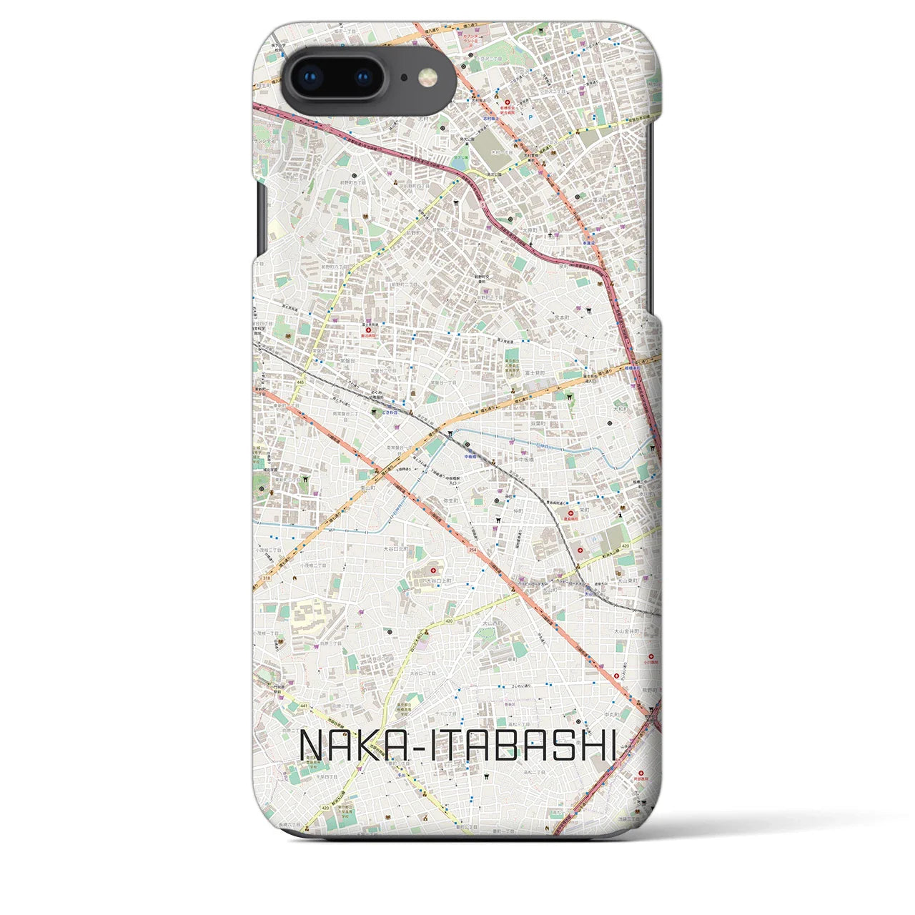 【中板橋(東京都)】地図柄iPhoneケース(バックカバータイプ)