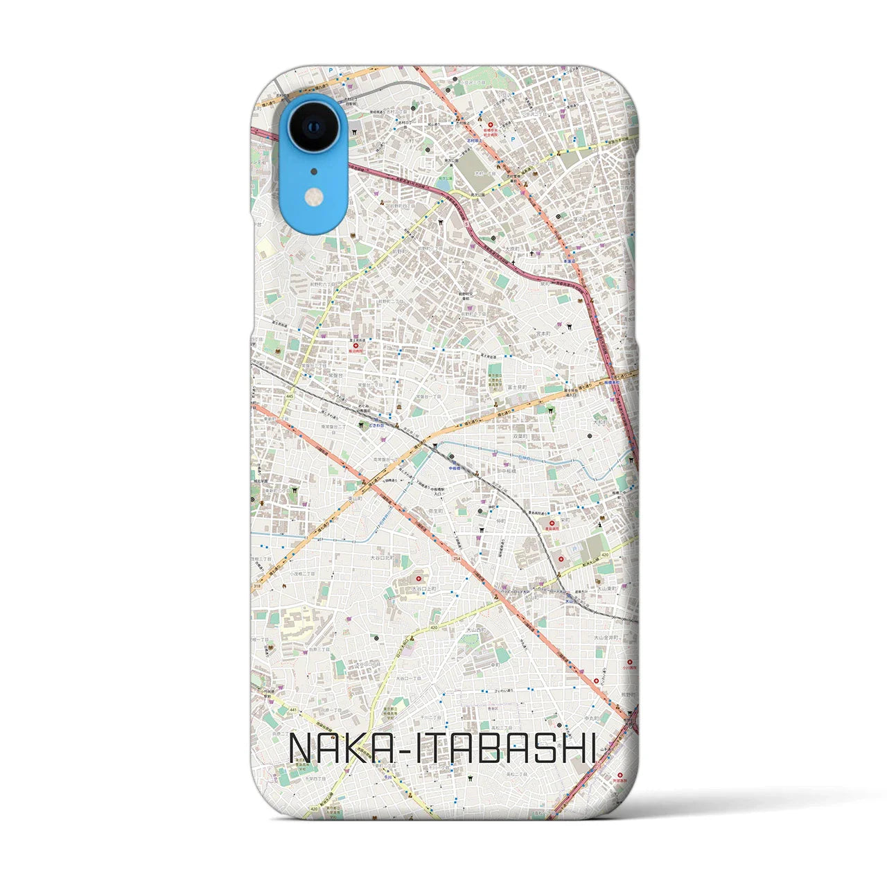 【中板橋(東京都)】地図柄iPhoneケース(バックカバータイプ)
