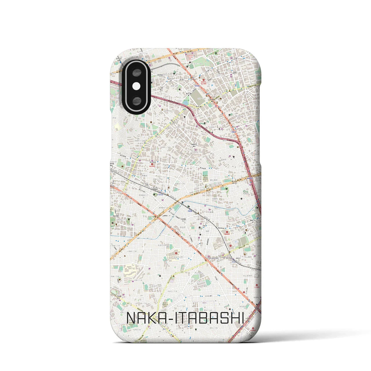 【中板橋(東京都)】地図柄iPhoneケース(バックカバータイプ)
