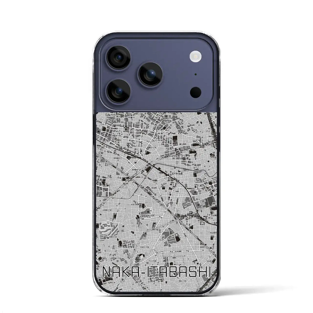 【中板橋(東京都)】地図柄iPhoneケース(クリアタイプ)