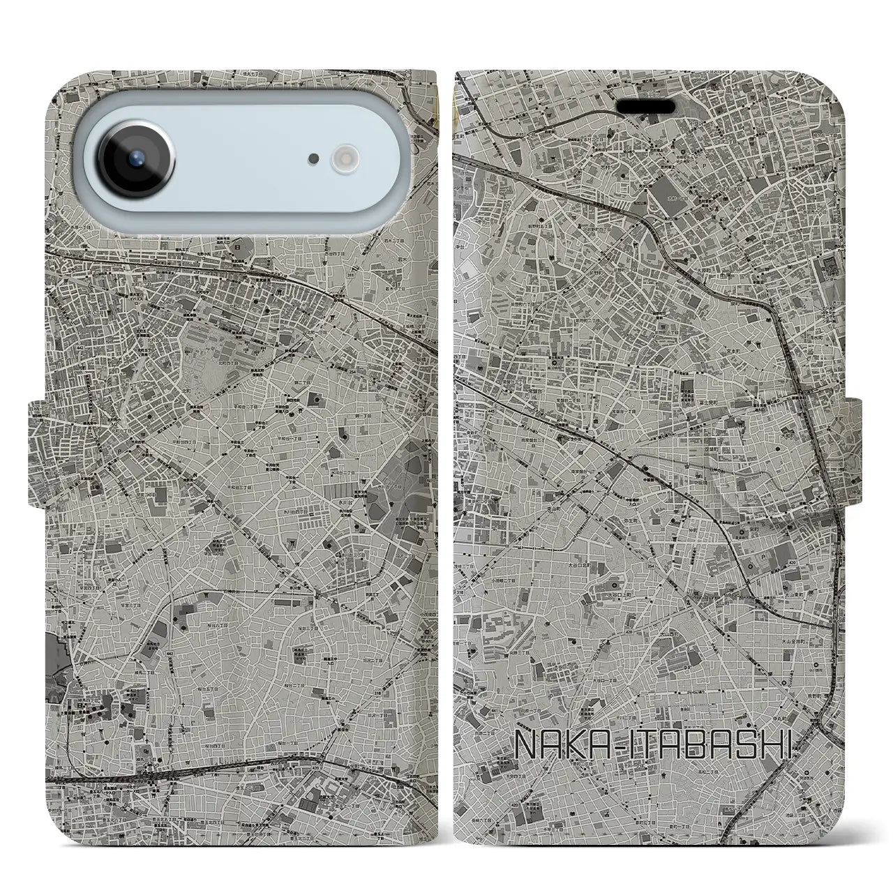 【中板橋(東京都)】地図柄iPhoneケース(手帳タイプ)