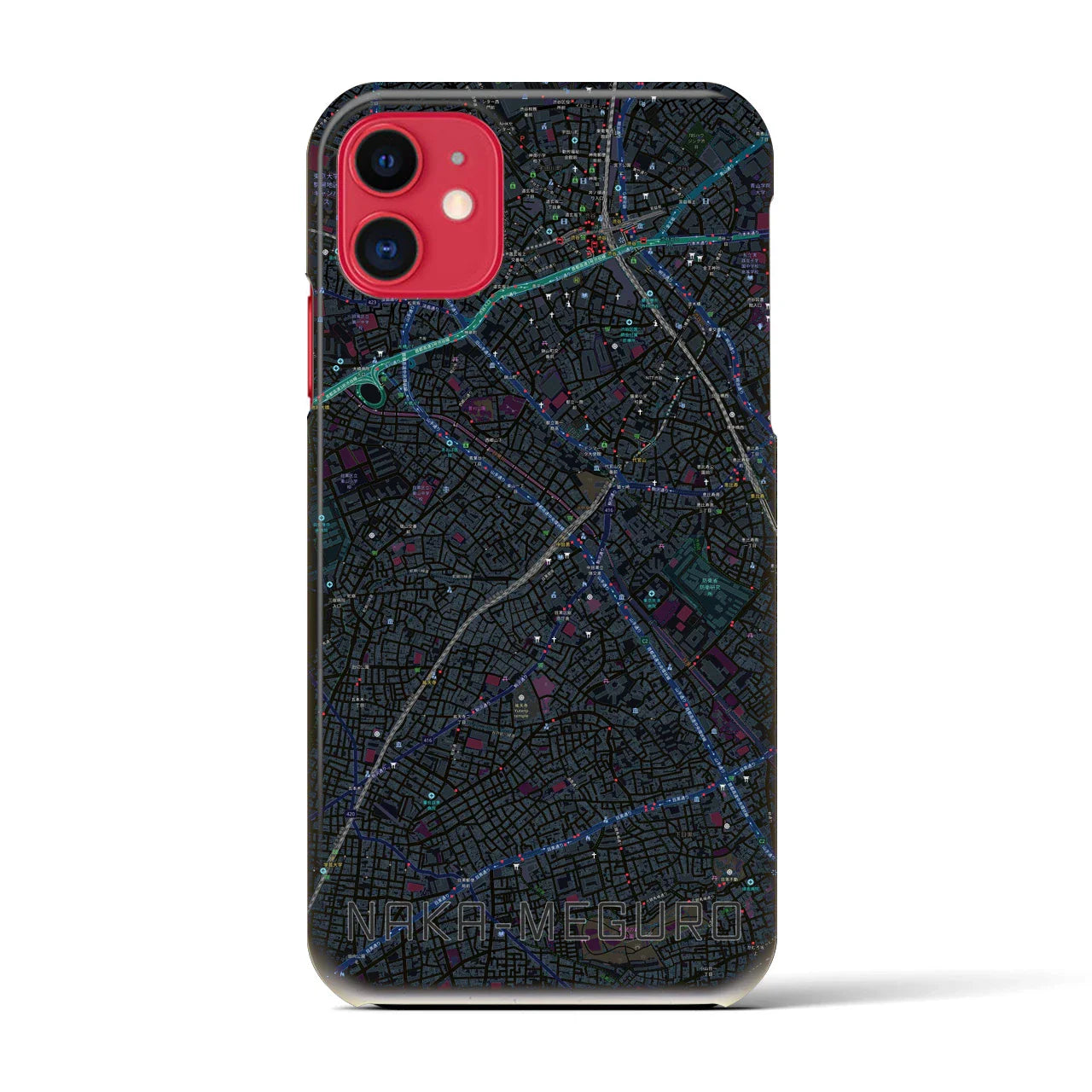 【中目黒(東京都)】地図柄iPhoneケース(バックカバータイプ)