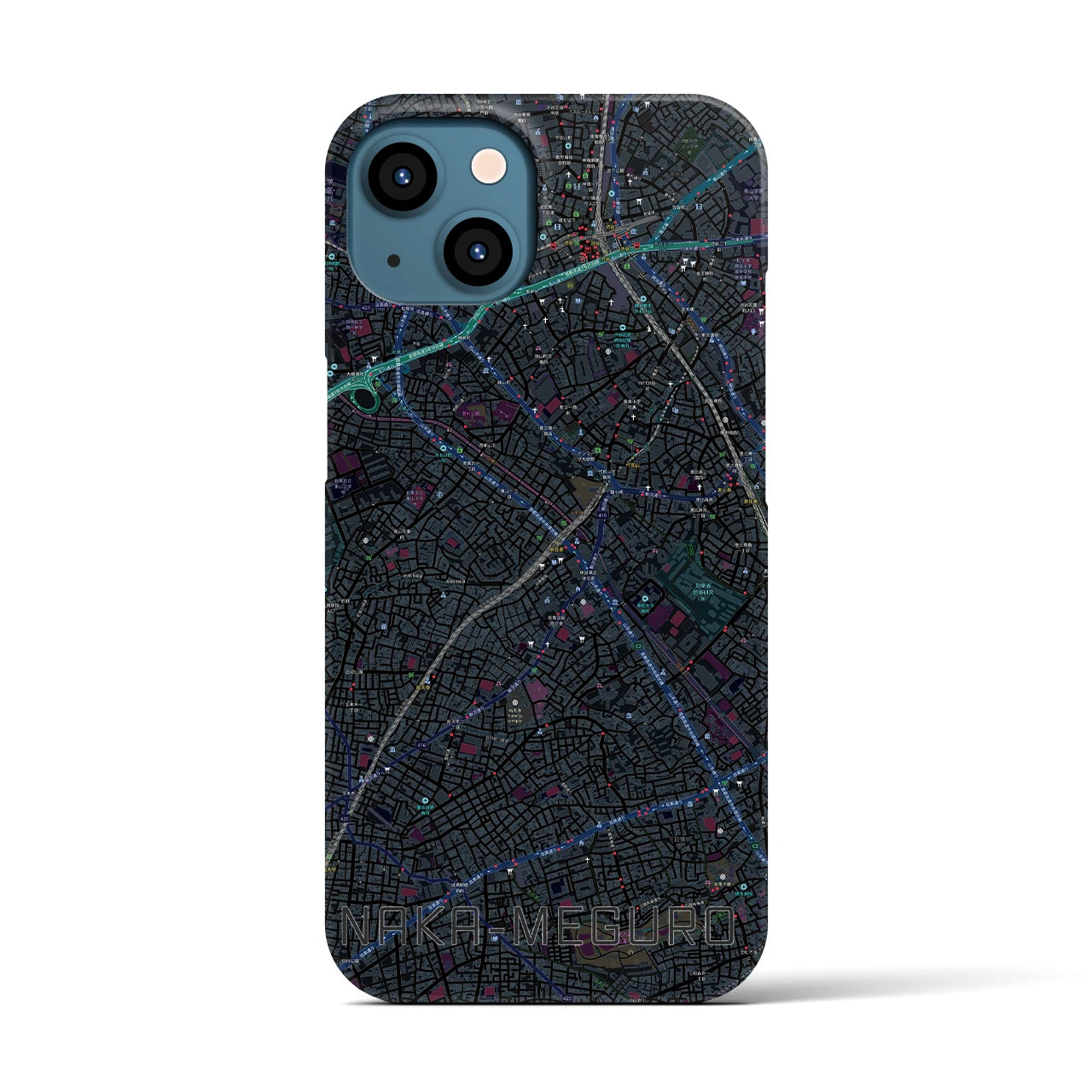 【中目黒(東京都)】地図柄iPhoneケース(バックカバータイプ)