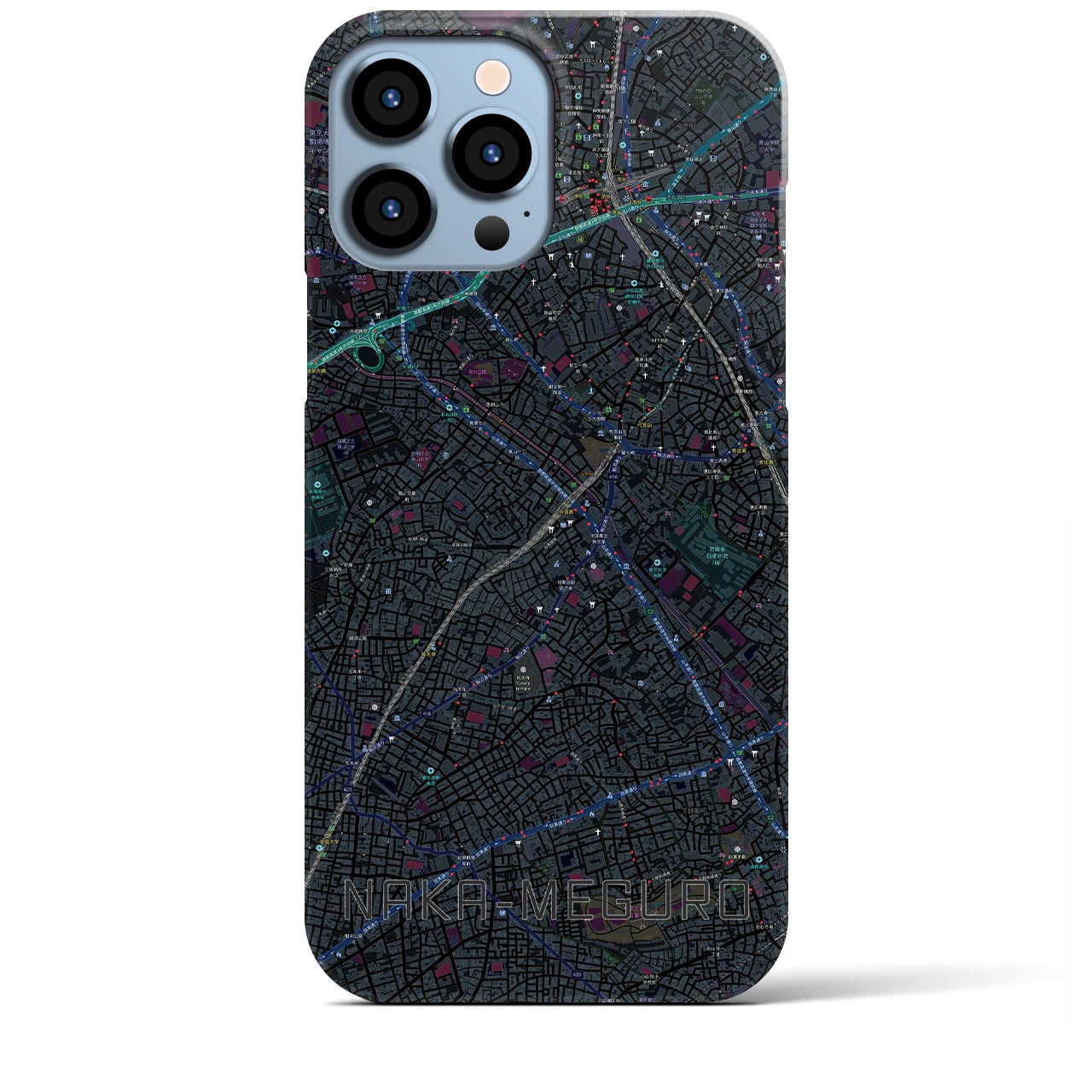 【中目黒(東京都)】地図柄iPhoneケース(バックカバータイプ)