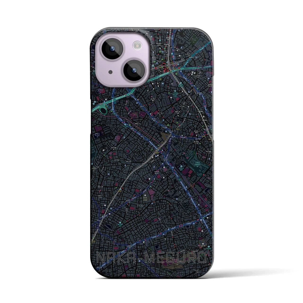 【中目黒(東京都)】地図柄iPhoneケース(バックカバータイプ)