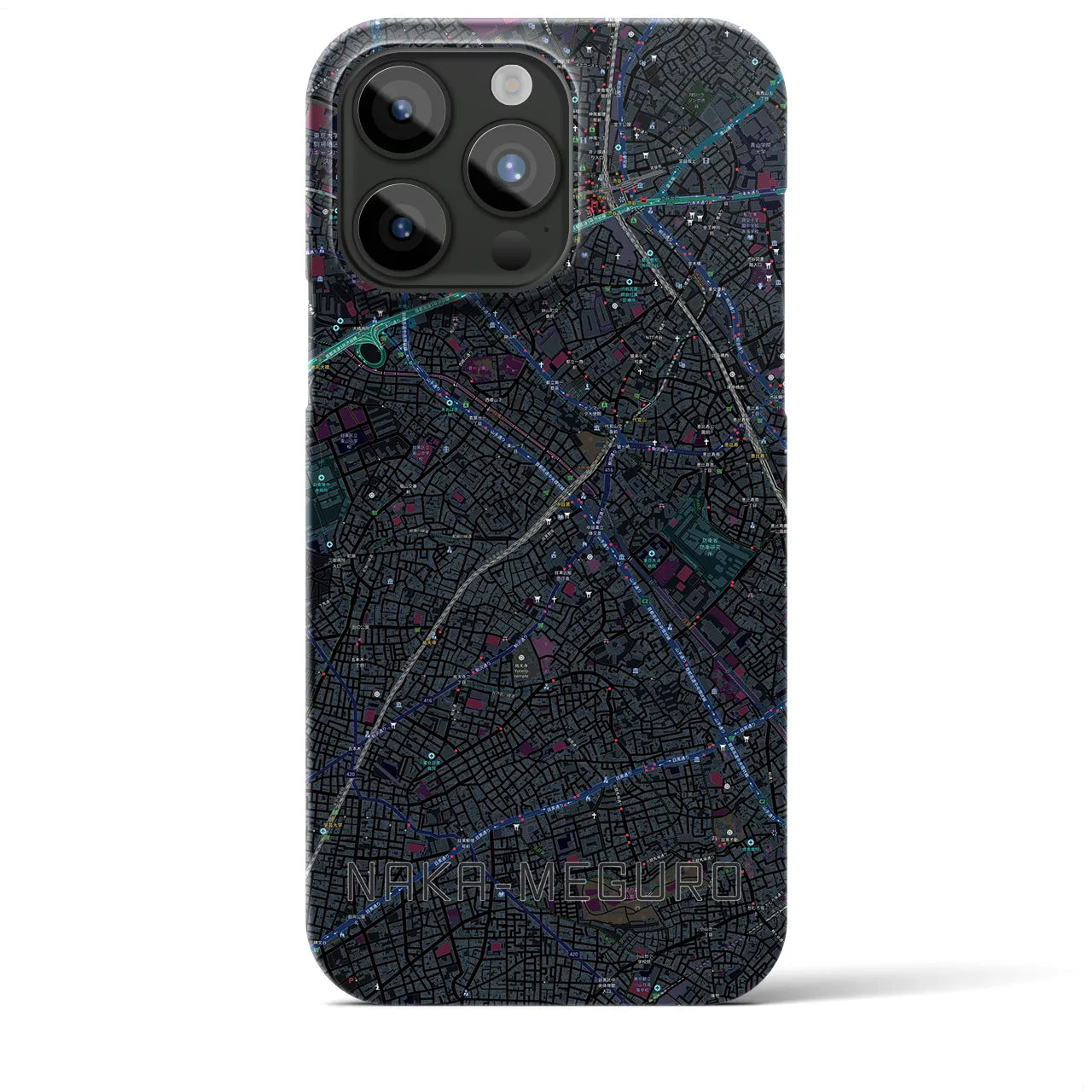 【中目黒(東京都)】地図柄iPhoneケース(バックカバータイプ)