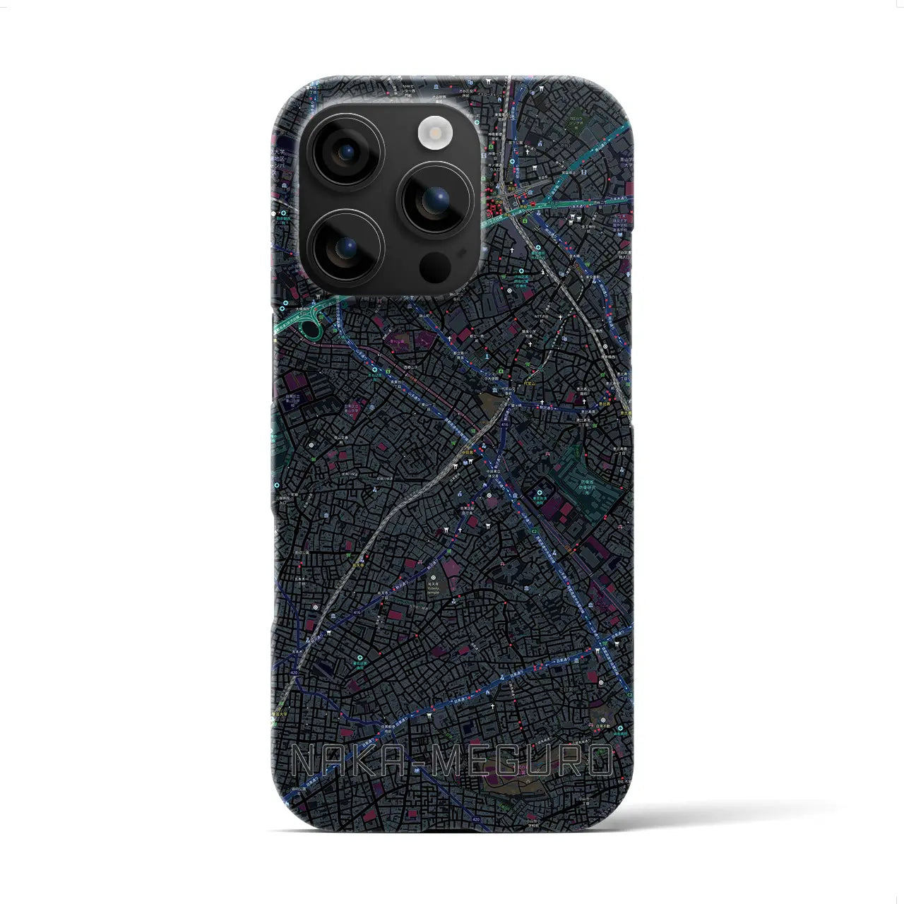 【中目黒(東京都)】地図柄iPhoneケース(バックカバータイプ)