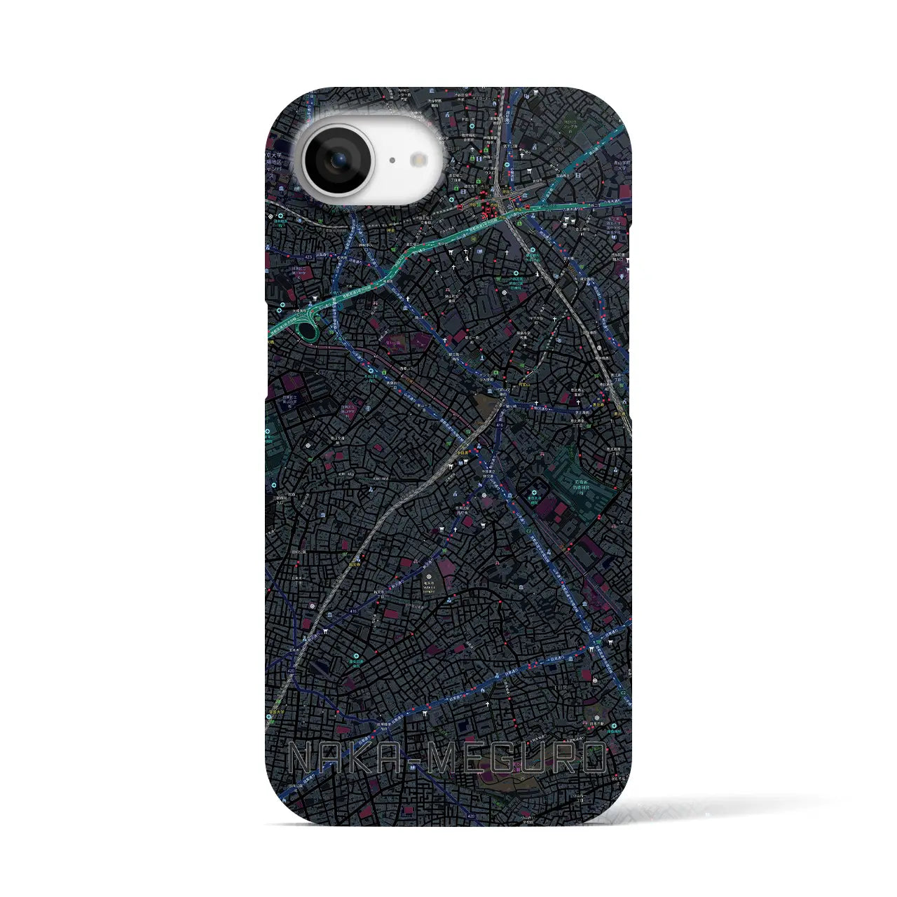 【中目黒(東京都)】地図柄iPhoneケース(バックカバータイプ)