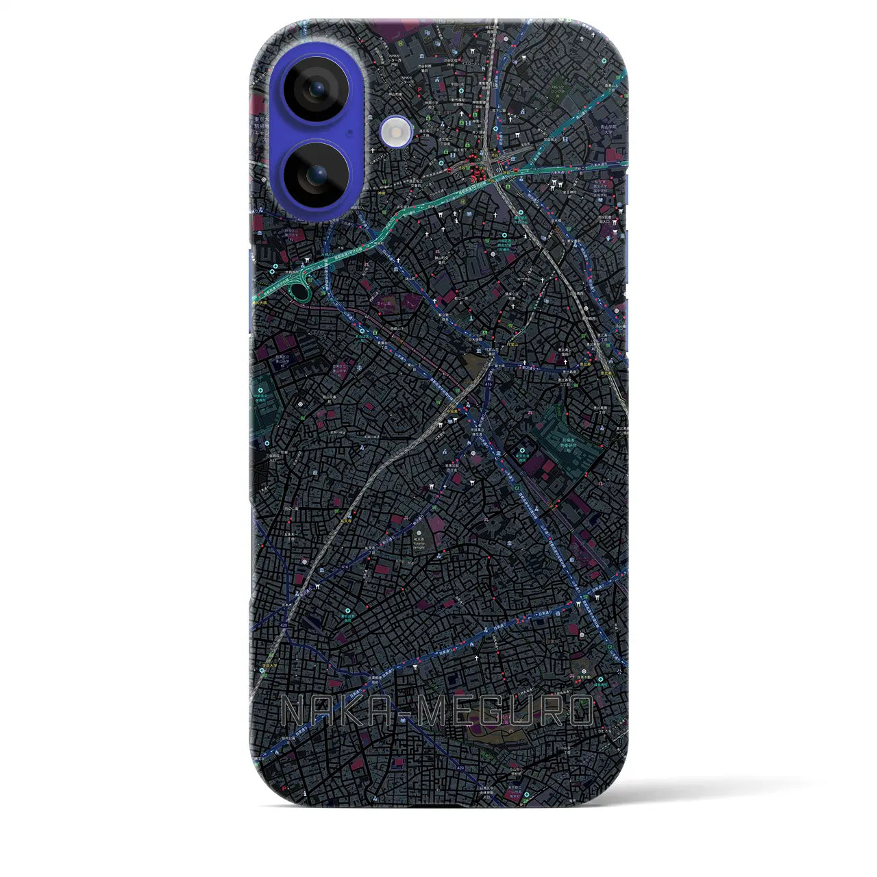 【中目黒(東京都)】地図柄iPhoneケース(バックカバータイプ)