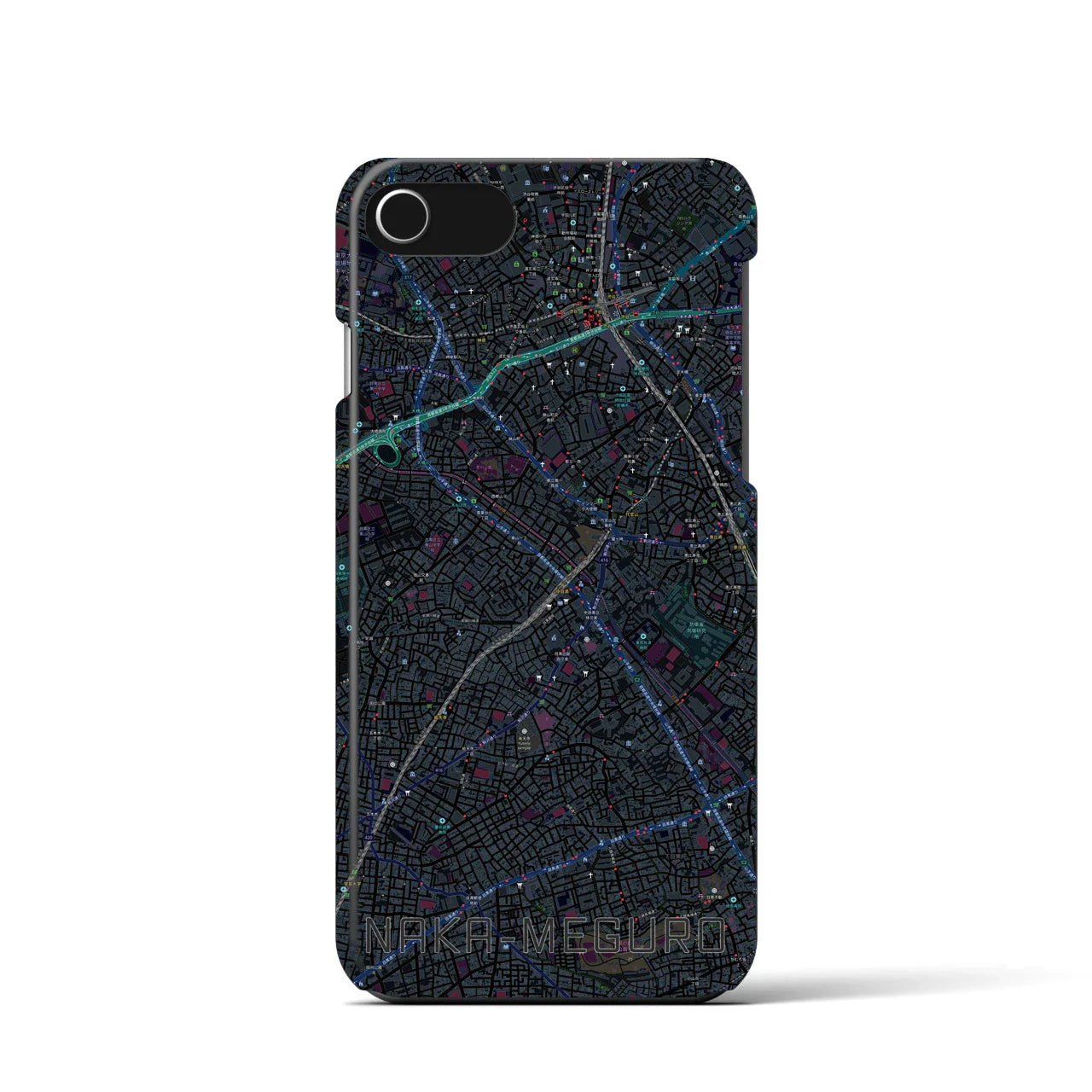 【中目黒(東京都)】地図柄iPhoneケース(バックカバータイプ)