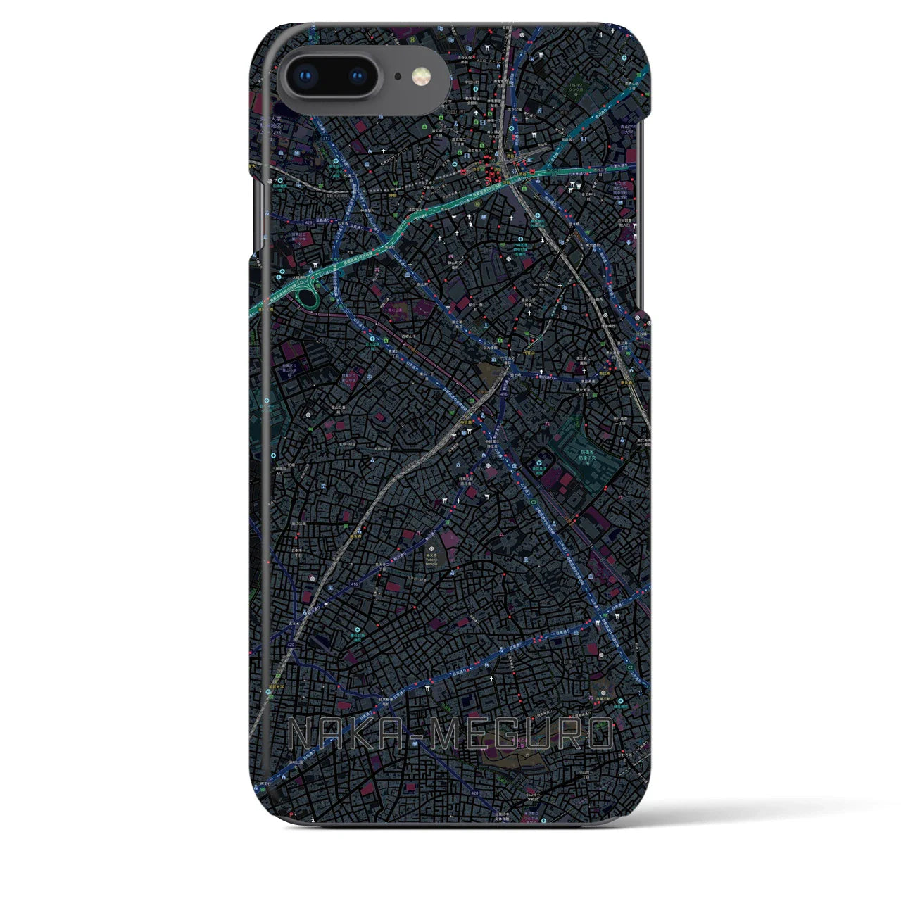 【中目黒(東京都)】地図柄iPhoneケース(バックカバータイプ)