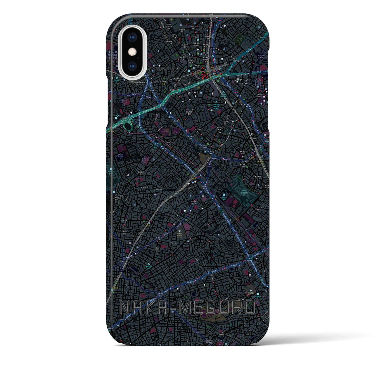 【中目黒(東京都)】地図柄iPhoneケース(バックカバータイプ)