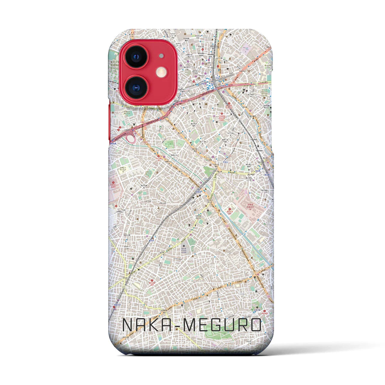 【中目黒(東京都)】地図柄iPhoneケース(バックカバータイプ)