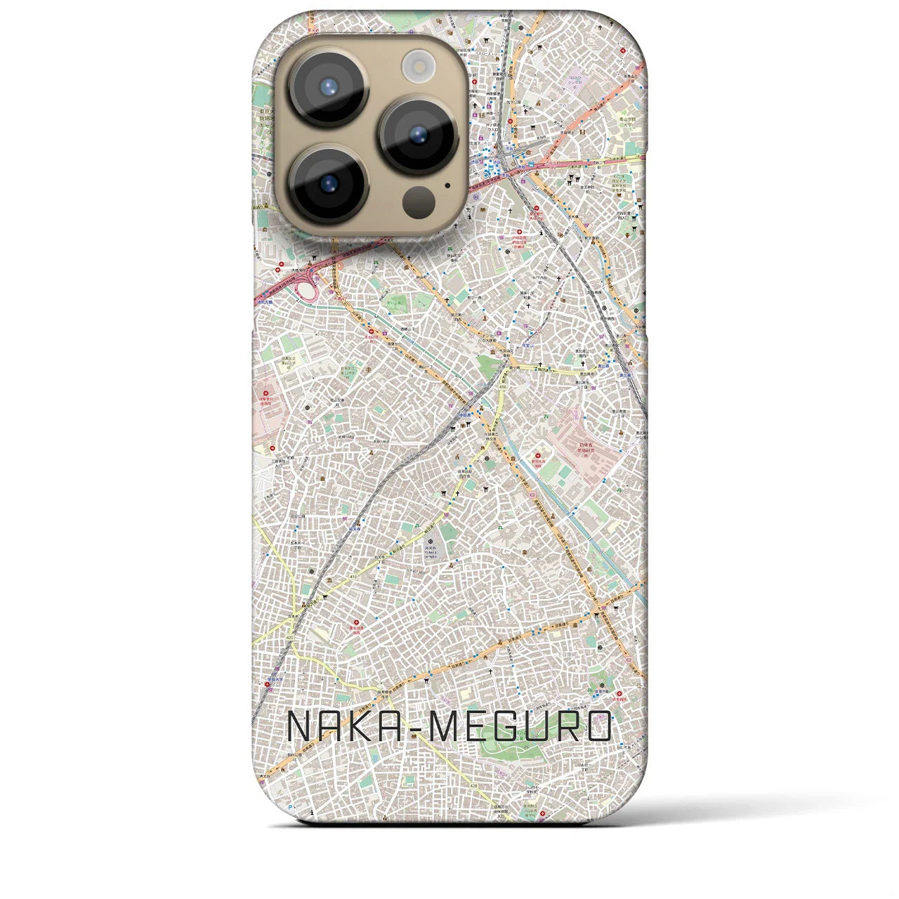 【中目黒(東京都)】地図柄iPhoneケース(バックカバータイプ)