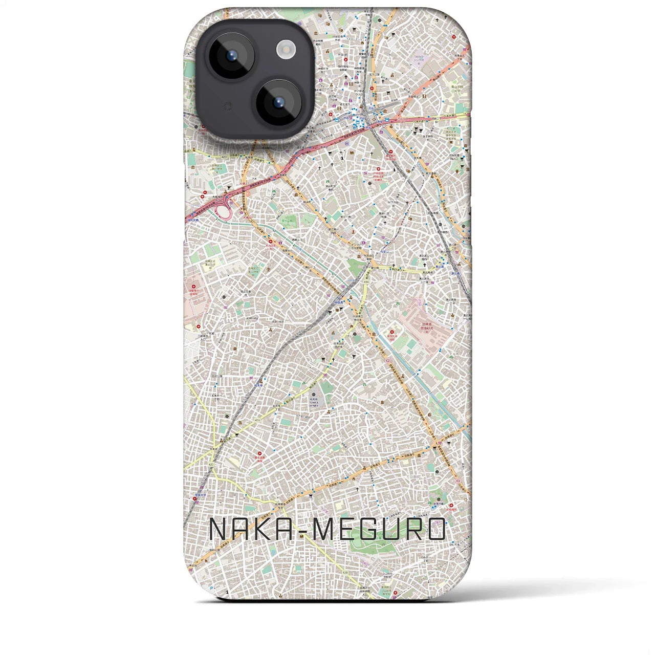 【中目黒(東京都)】地図柄iPhoneケース(バックカバータイプ)