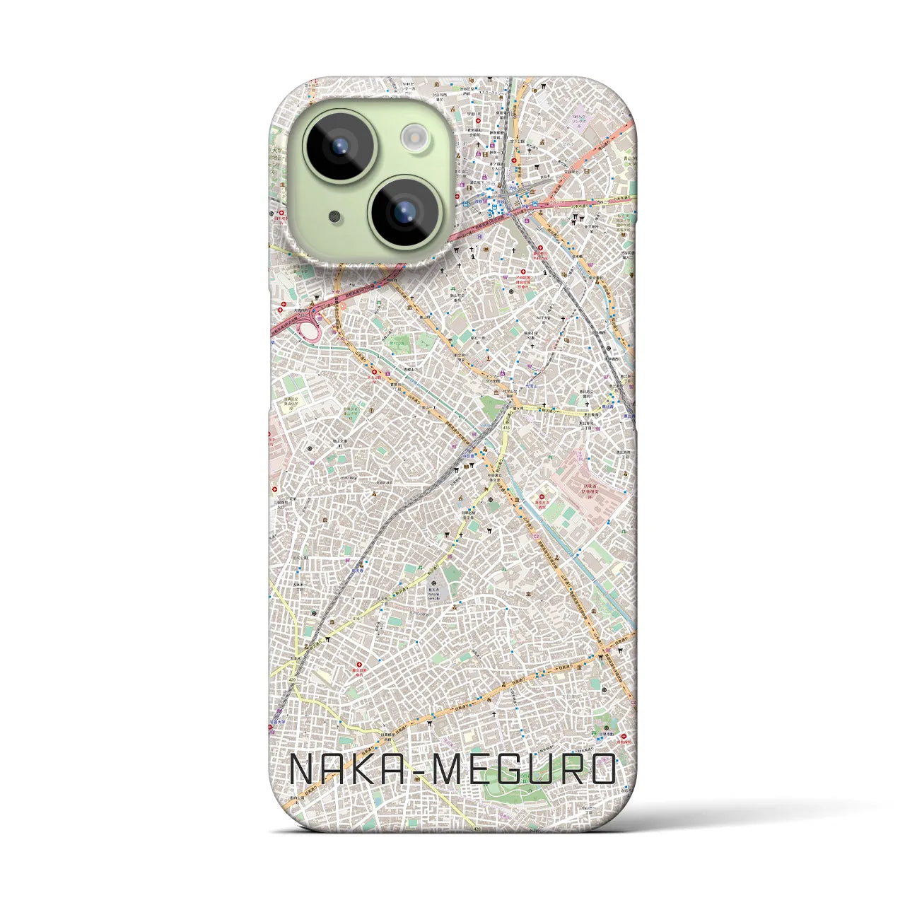 【中目黒(東京都)】地図柄iPhoneケース(バックカバータイプ)