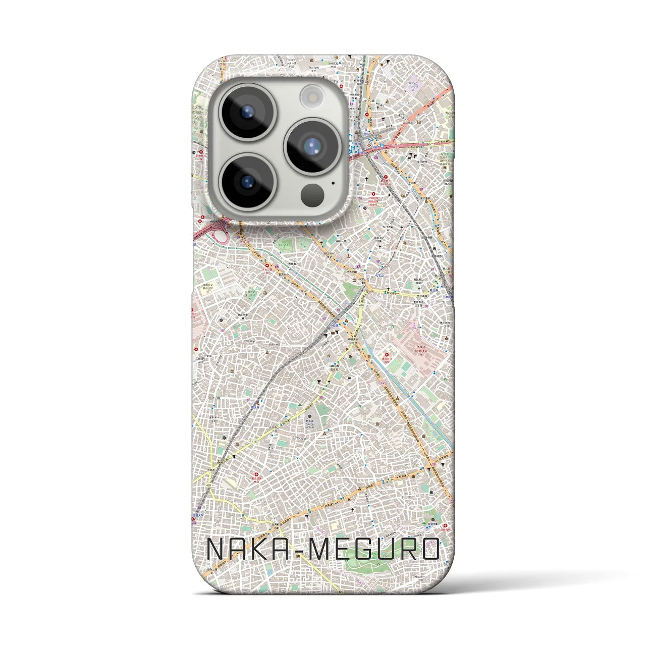 【中目黒(東京都)】地図柄iPhoneケース(バックカバータイプ)