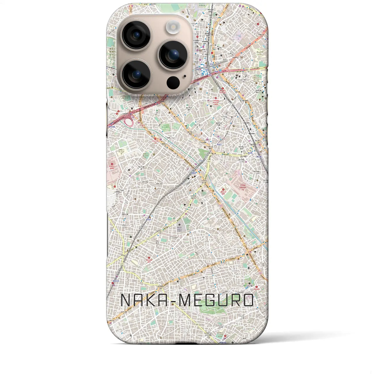 【中目黒(東京都)】地図柄iPhoneケース(バックカバータイプ)