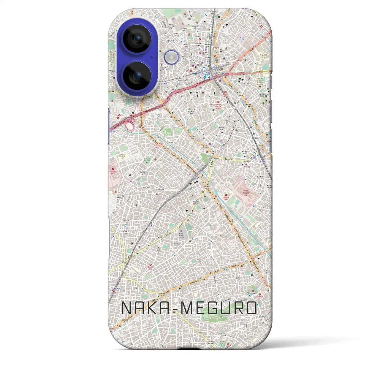 【中目黒(東京都)】地図柄iPhoneケース(バックカバータイプ)