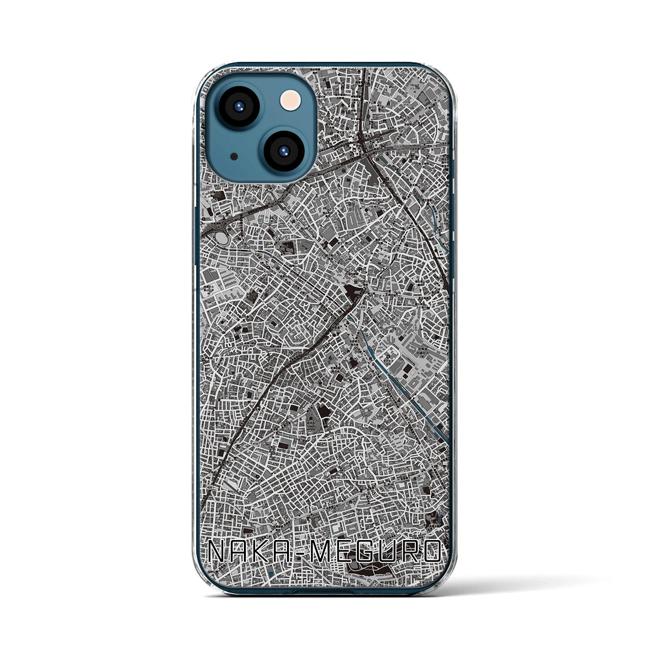 【中目黒(東京都)】地図柄iPhoneケース(クリアタイプ)