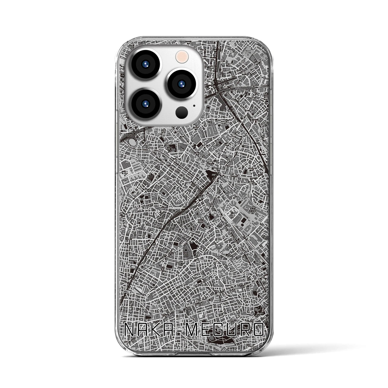 【中目黒(東京都)】地図柄iPhoneケース(クリアタイプ)