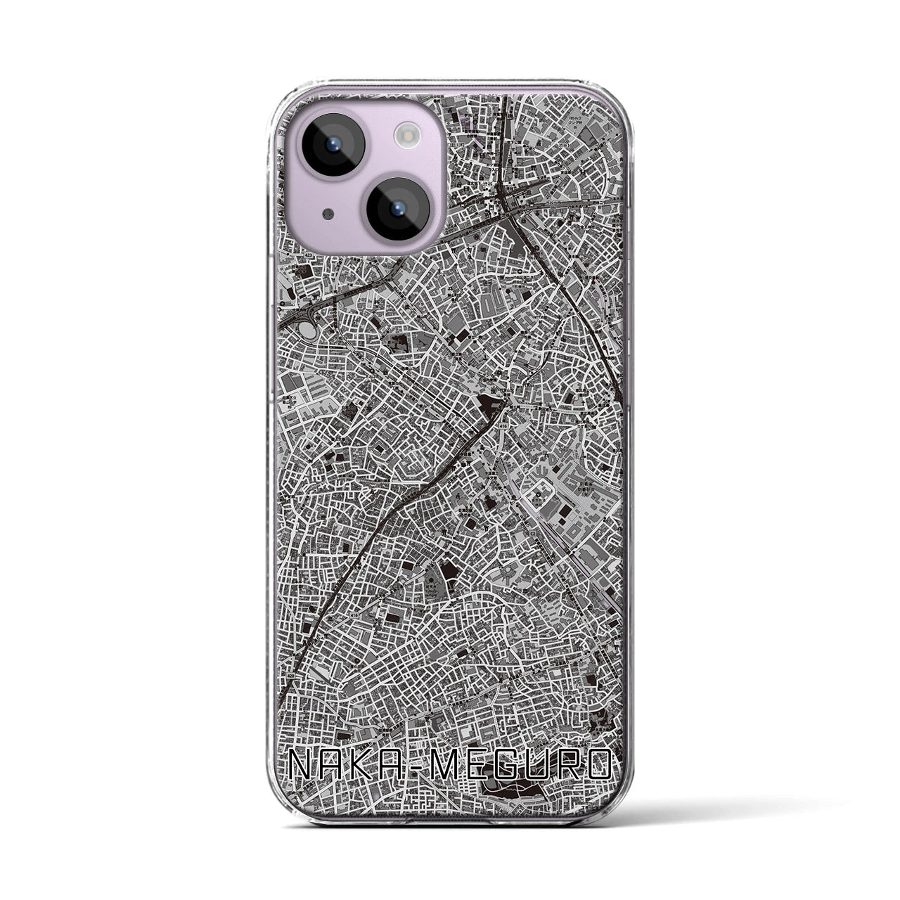 【中目黒(東京都)】地図柄iPhoneケース(クリアタイプ)