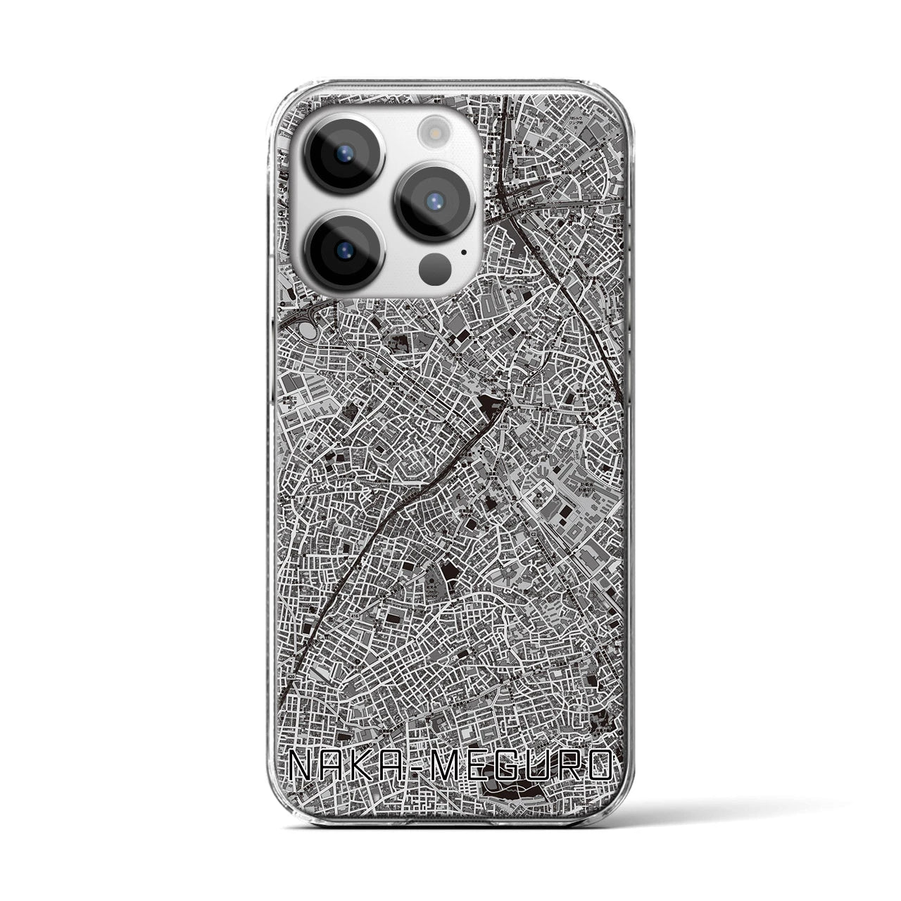 【中目黒(東京都)】地図柄iPhoneケース(クリアタイプ)