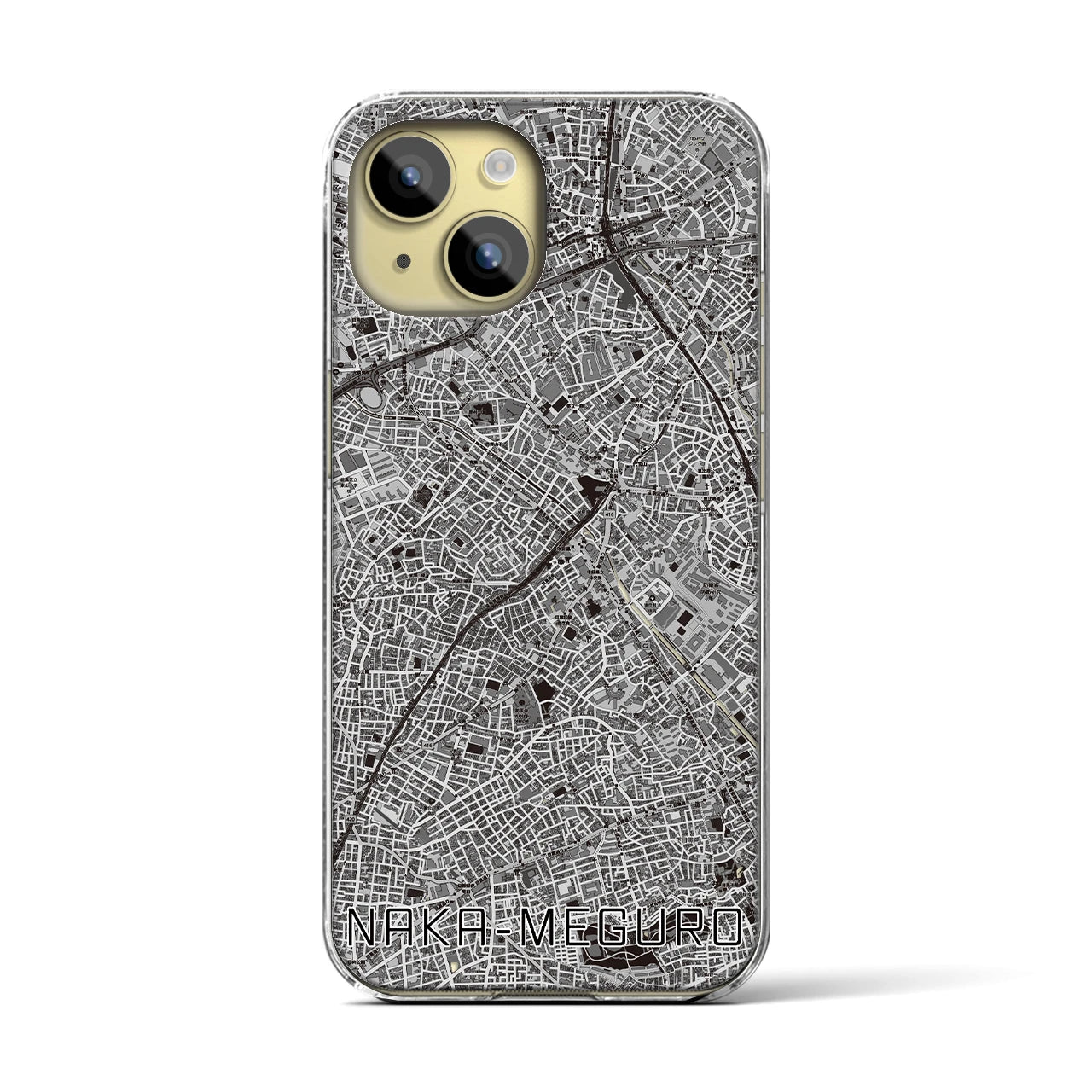 【中目黒(東京都)】地図柄iPhoneケース(クリアタイプ)