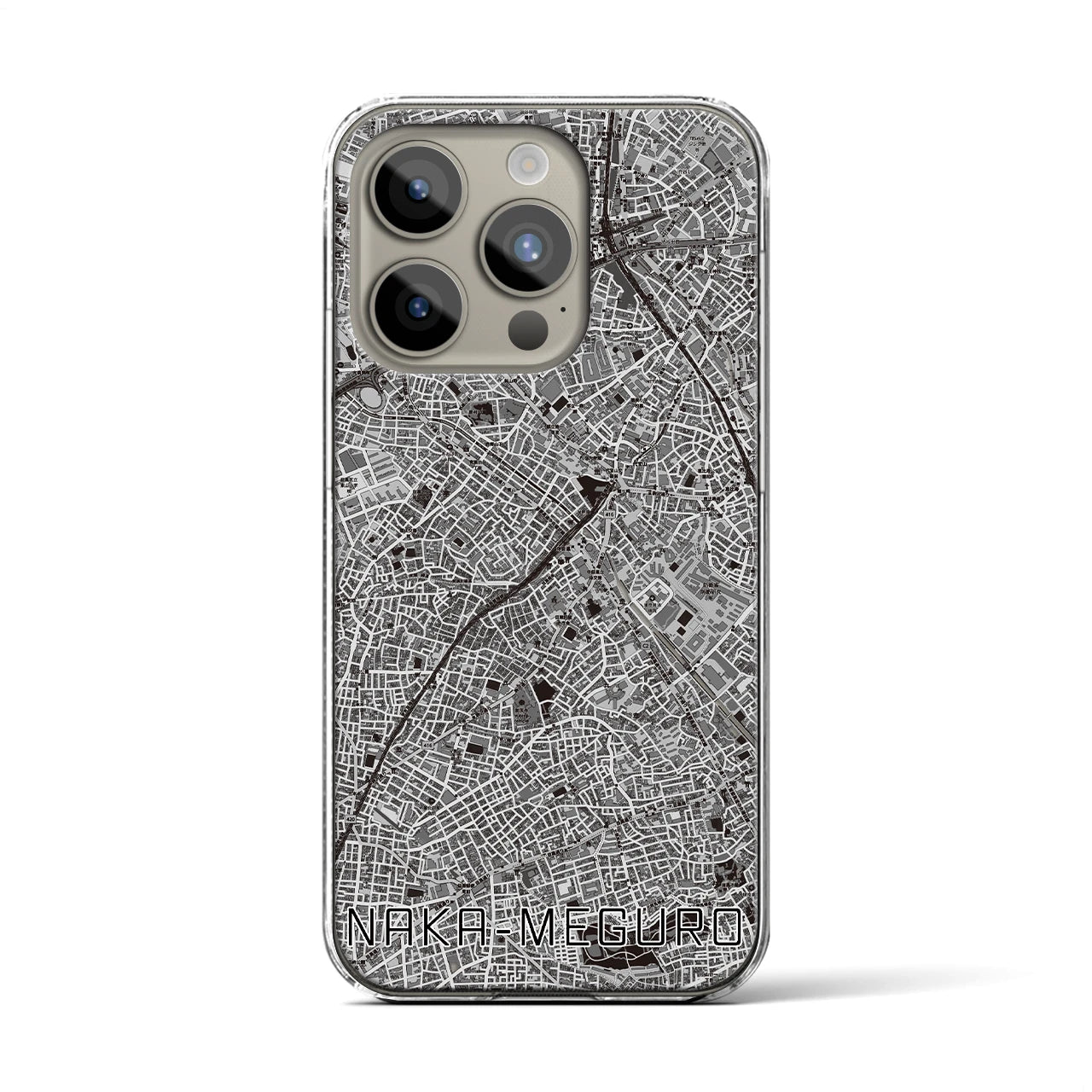 【中目黒(東京都)】地図柄iPhoneケース(クリアタイプ)