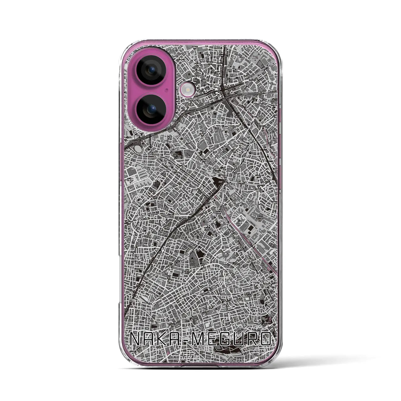 【中目黒(東京都)】地図柄iPhoneケース(クリアタイプ)