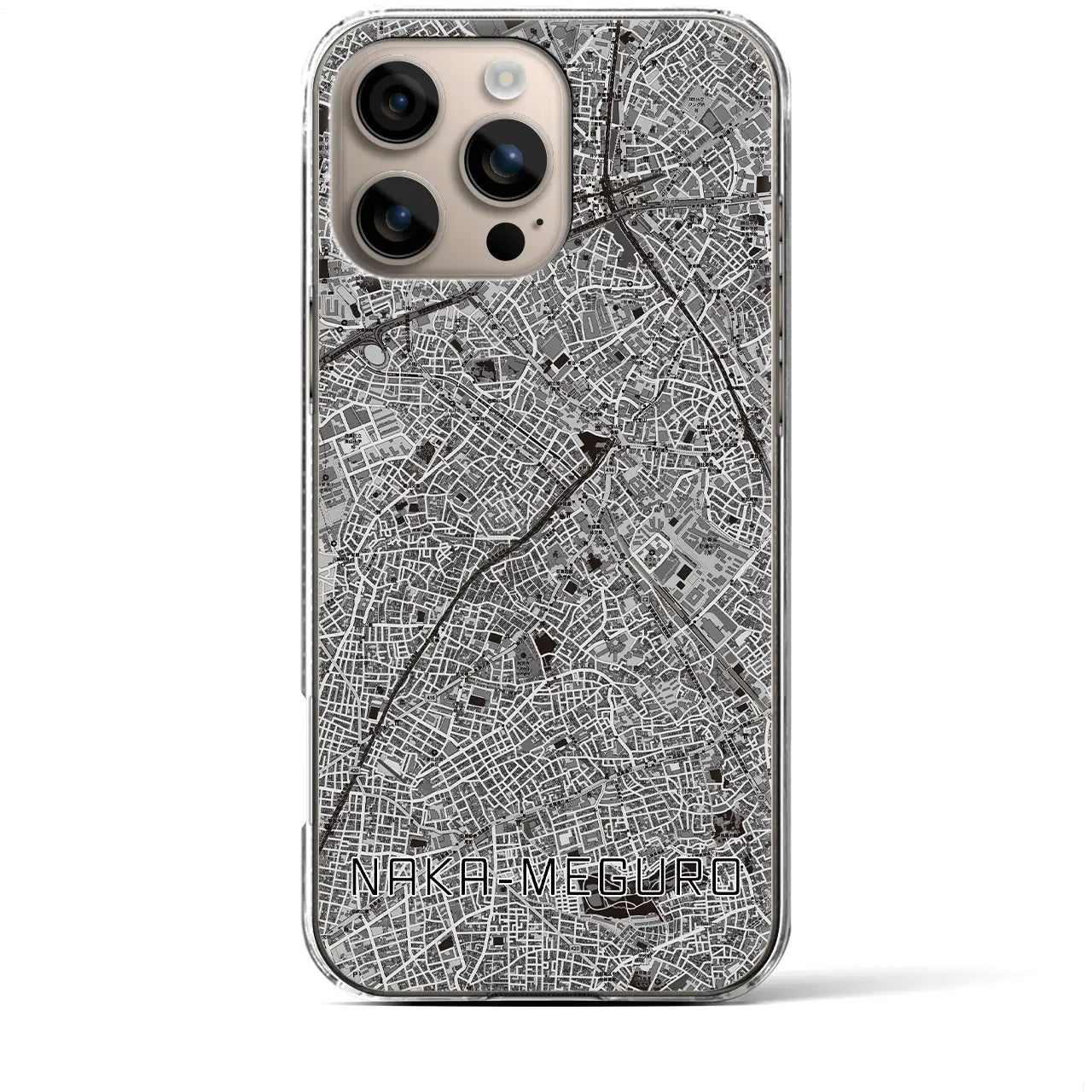 【中目黒(東京都)】地図柄iPhoneケース(クリアタイプ)