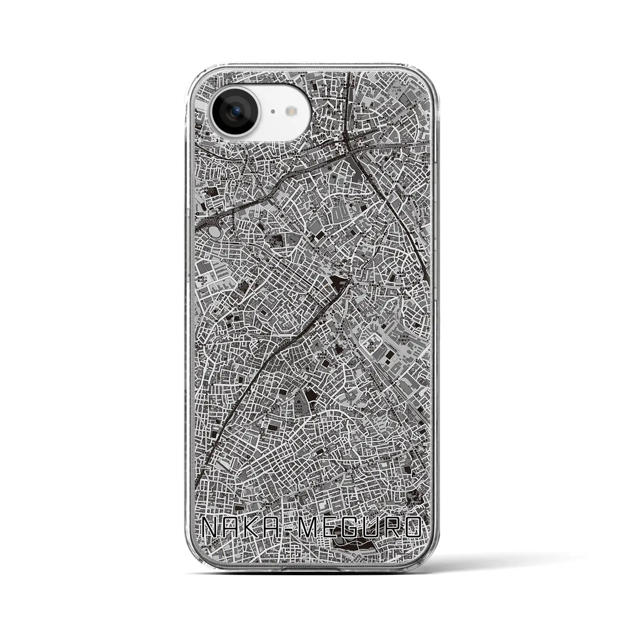 【中目黒(東京都)】地図柄iPhoneケース(クリアタイプ)