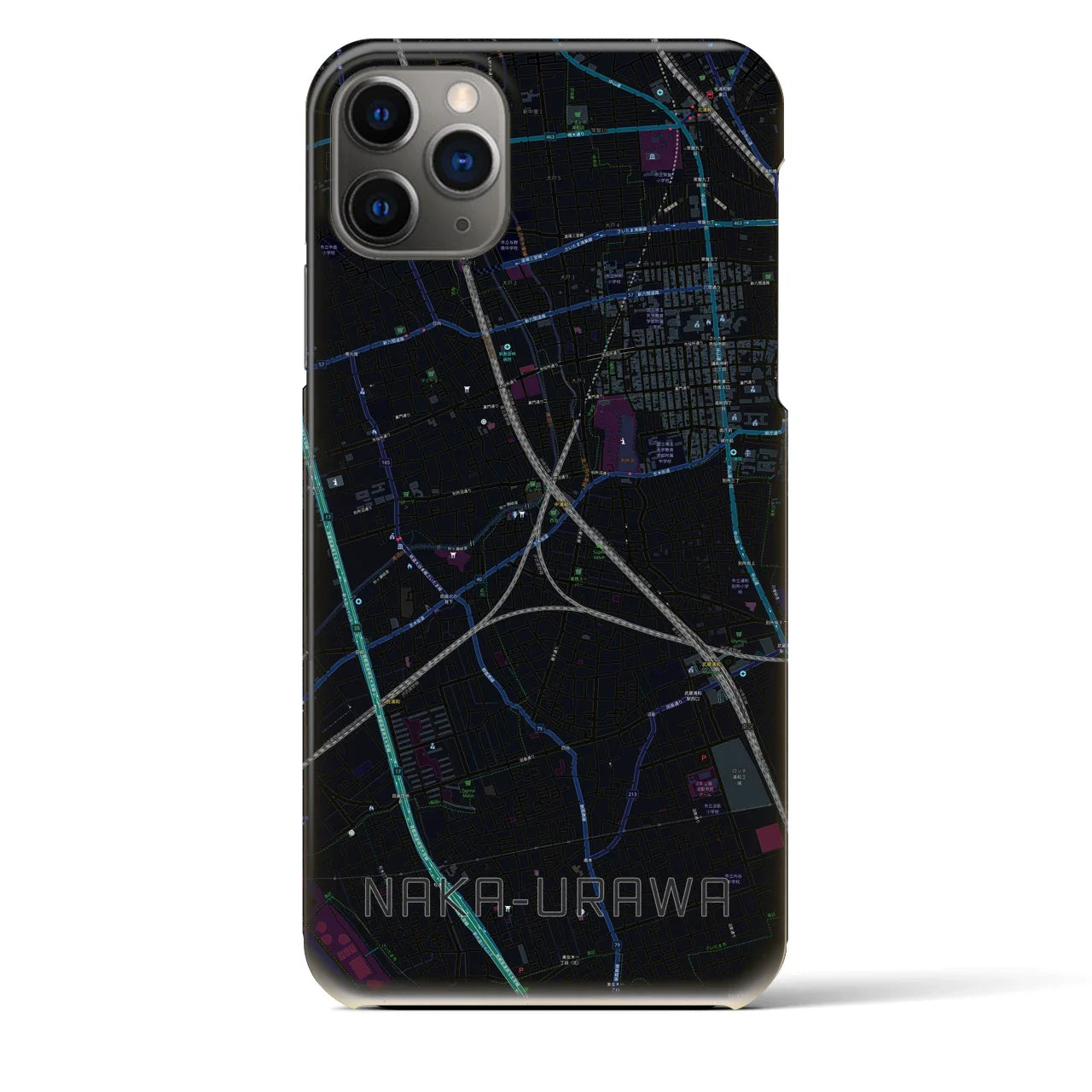 【中浦和(埼玉県)】地図柄iPhoneケース(バックカバータイプ)