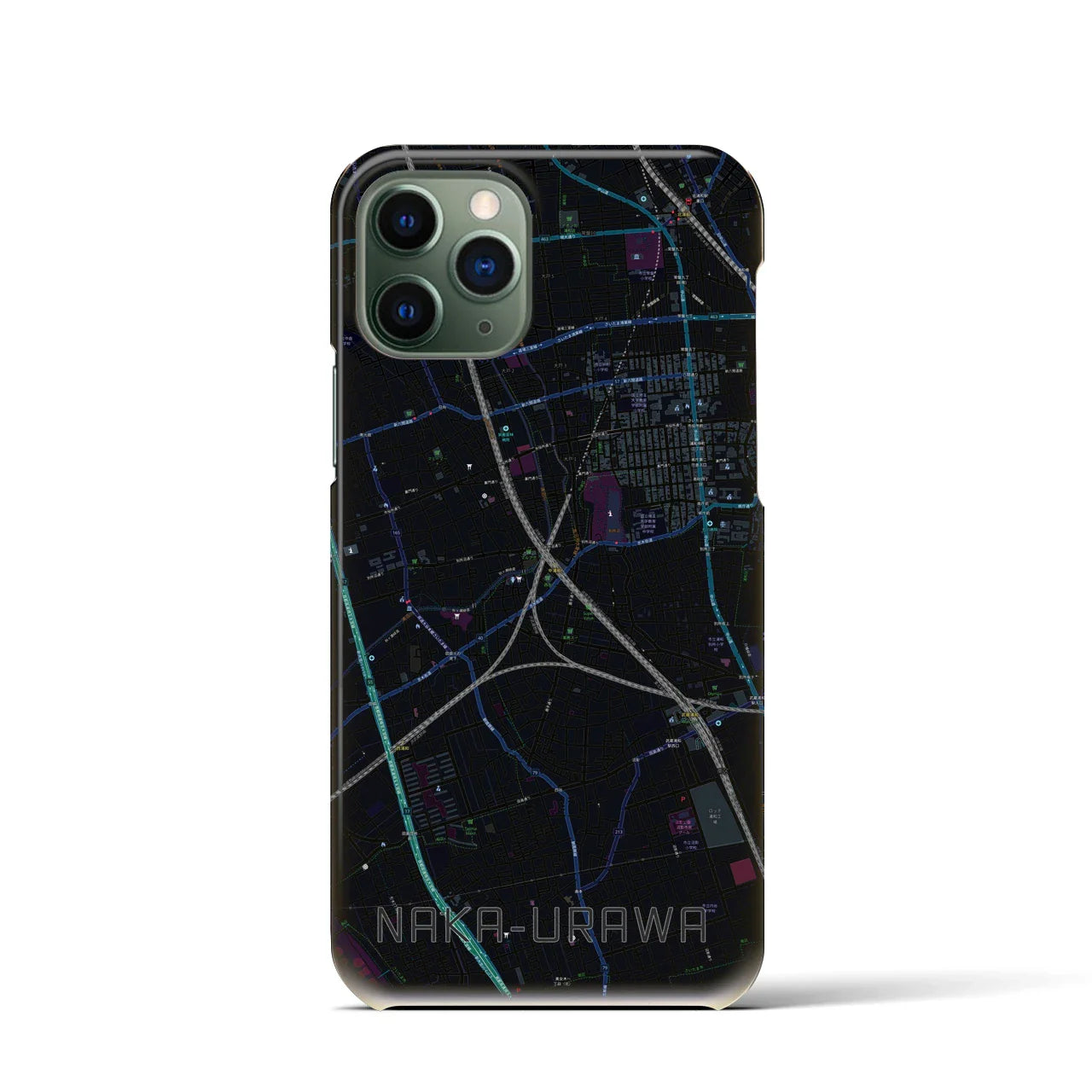 【中浦和(埼玉県)】地図柄iPhoneケース(バックカバータイプ)