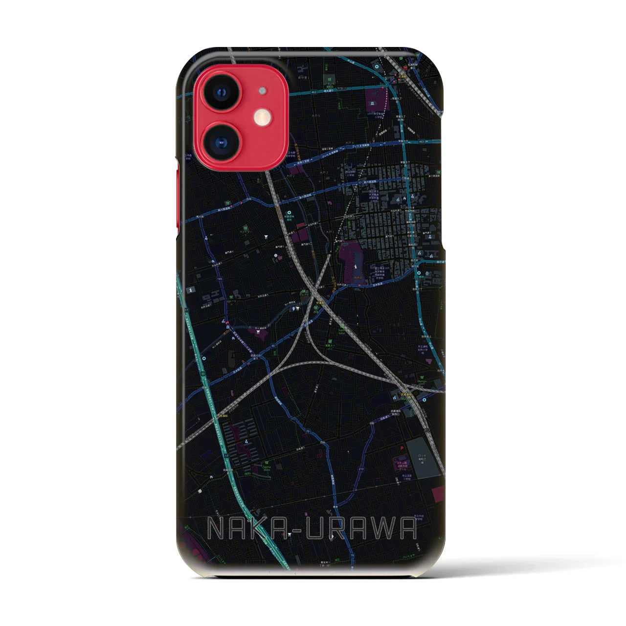 【中浦和(埼玉県)】地図柄iPhoneケース(バックカバータイプ)