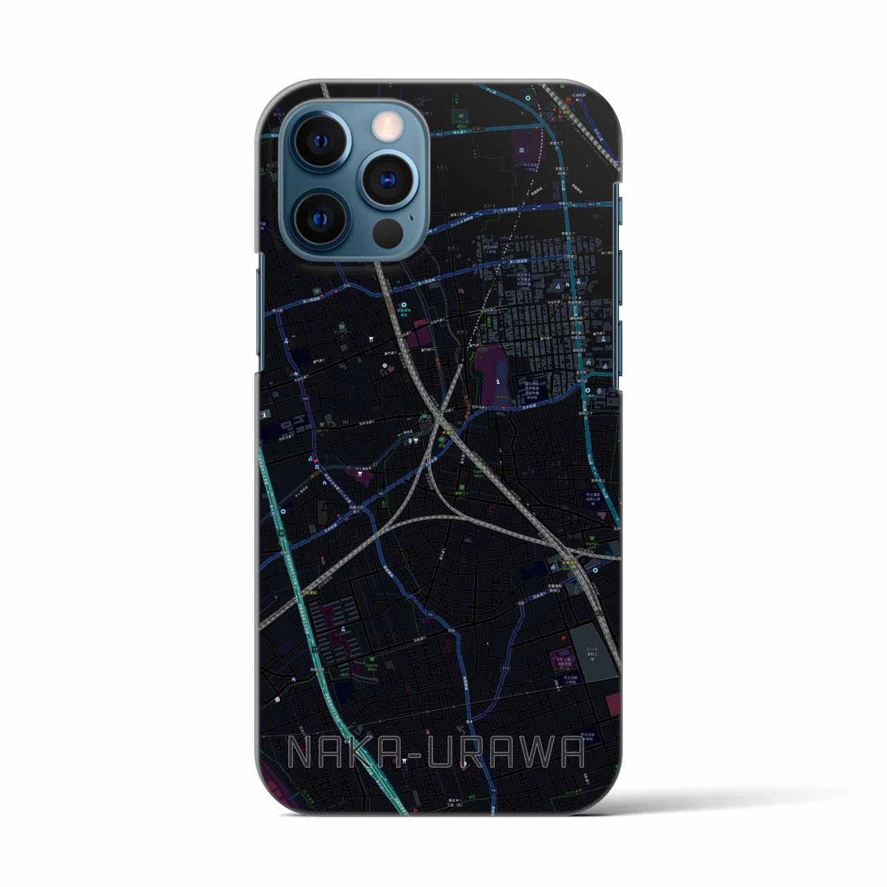 【中浦和(埼玉県)】地図柄iPhoneケース(バックカバータイプ)