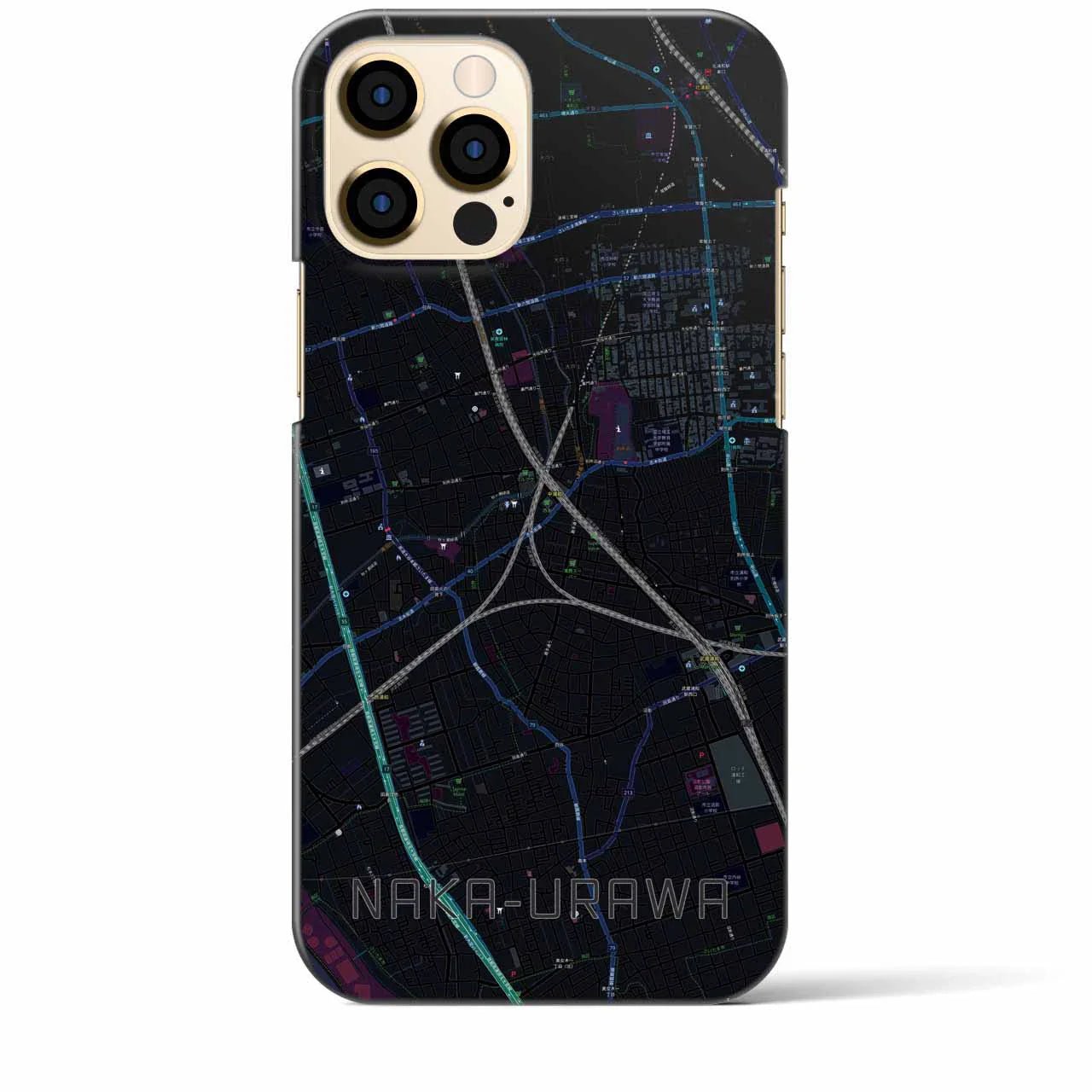 【中浦和(埼玉県)】地図柄iPhoneケース(バックカバータイプ)