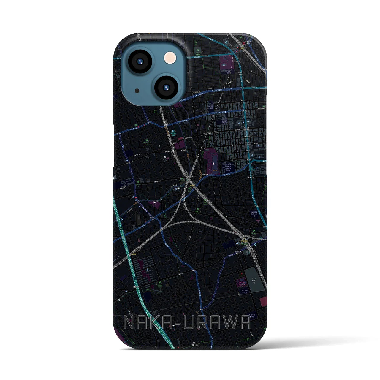 【中浦和(埼玉県)】地図柄iPhoneケース(バックカバータイプ)