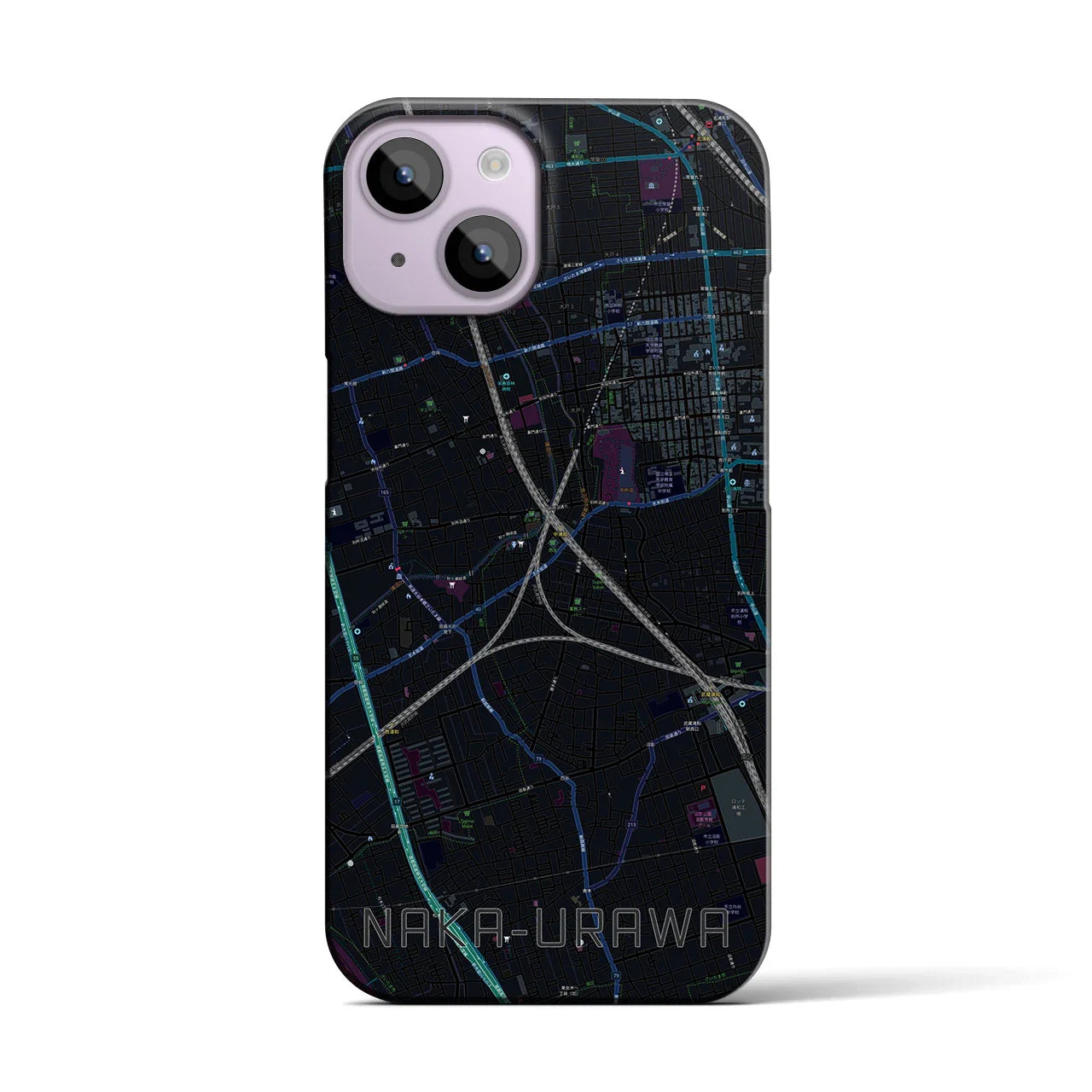 【中浦和(埼玉県)】地図柄iPhoneケース(バックカバータイプ)