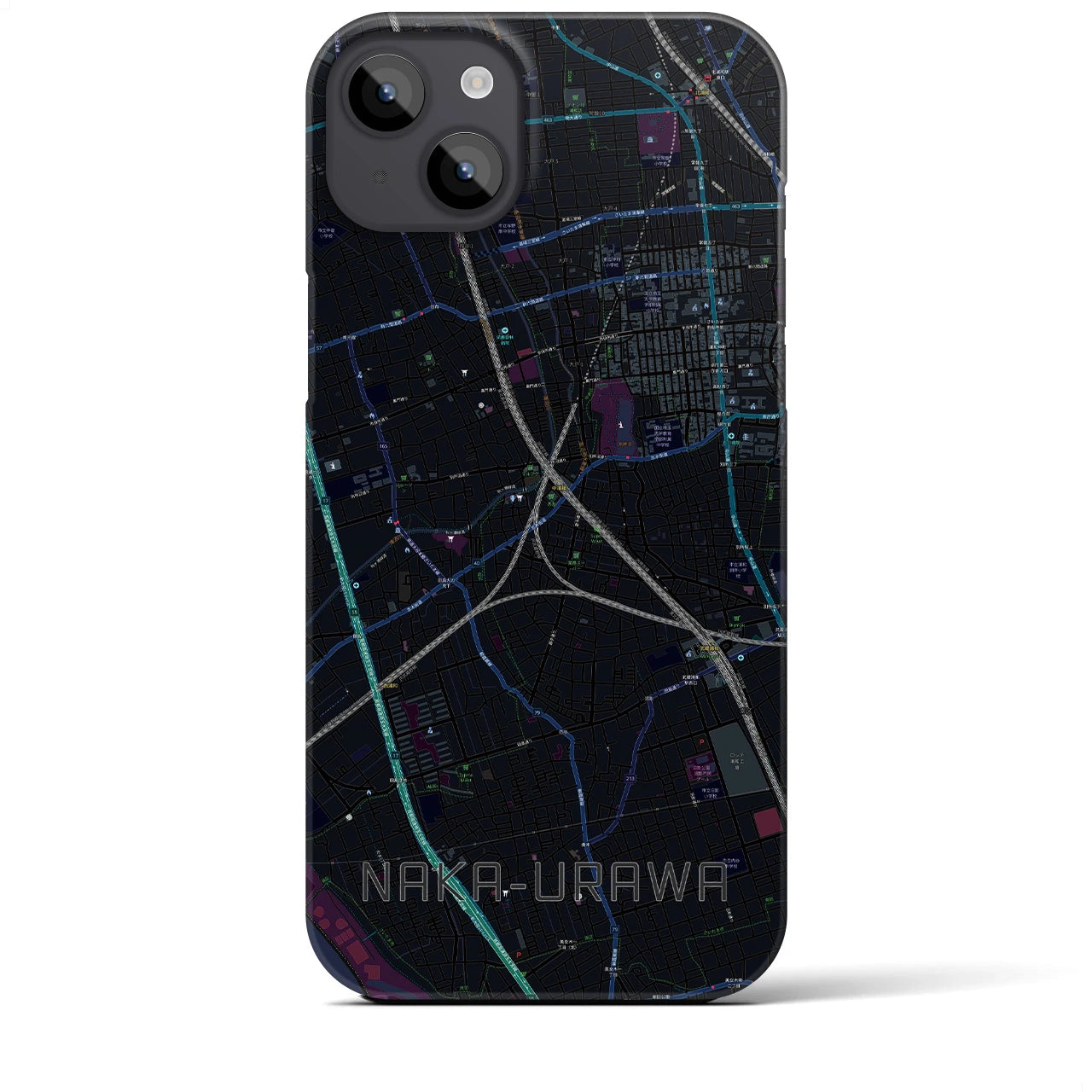 【中浦和(埼玉県)】地図柄iPhoneケース(バックカバータイプ)