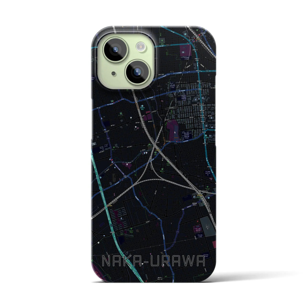 【中浦和(埼玉県)】地図柄iPhoneケース(バックカバータイプ)
