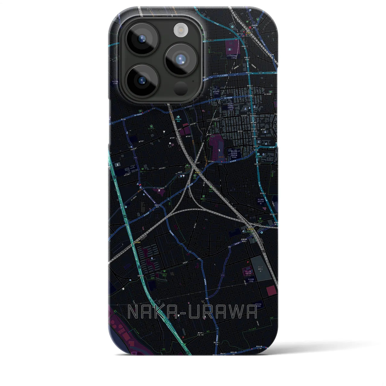 【中浦和(埼玉県)】地図柄iPhoneケース(バックカバータイプ)