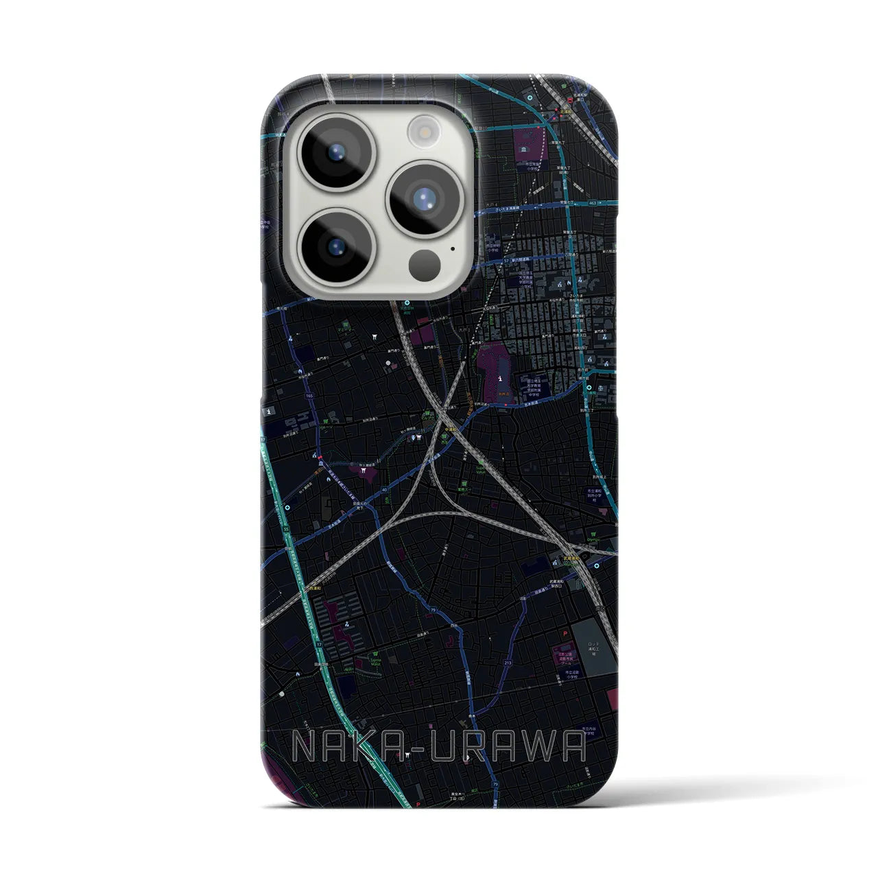 【中浦和(埼玉県)】地図柄iPhoneケース(バックカバータイプ)