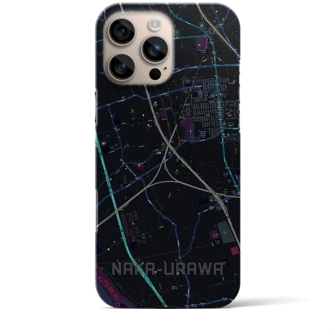 【中浦和(埼玉県)】地図柄iPhoneケース(バックカバータイプ)
