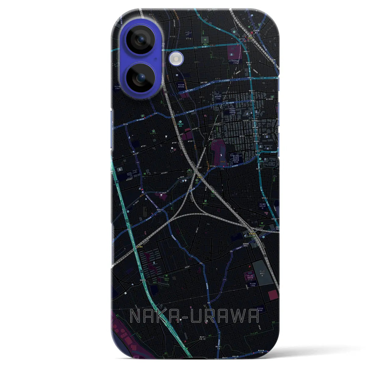 【中浦和(埼玉県)】地図柄iPhoneケース(バックカバータイプ)