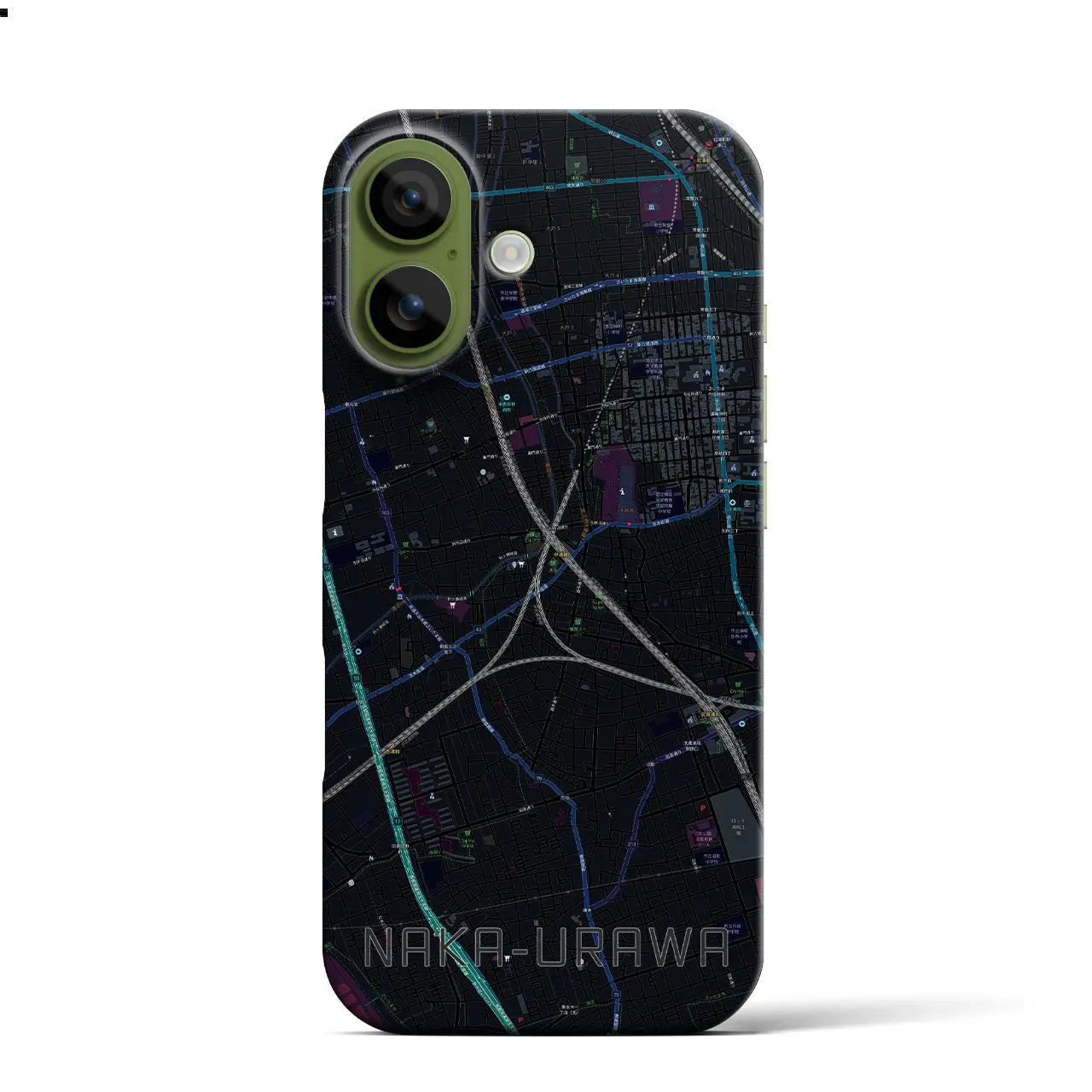 【中浦和(埼玉県)】地図柄iPhoneケース(バックカバータイプ)